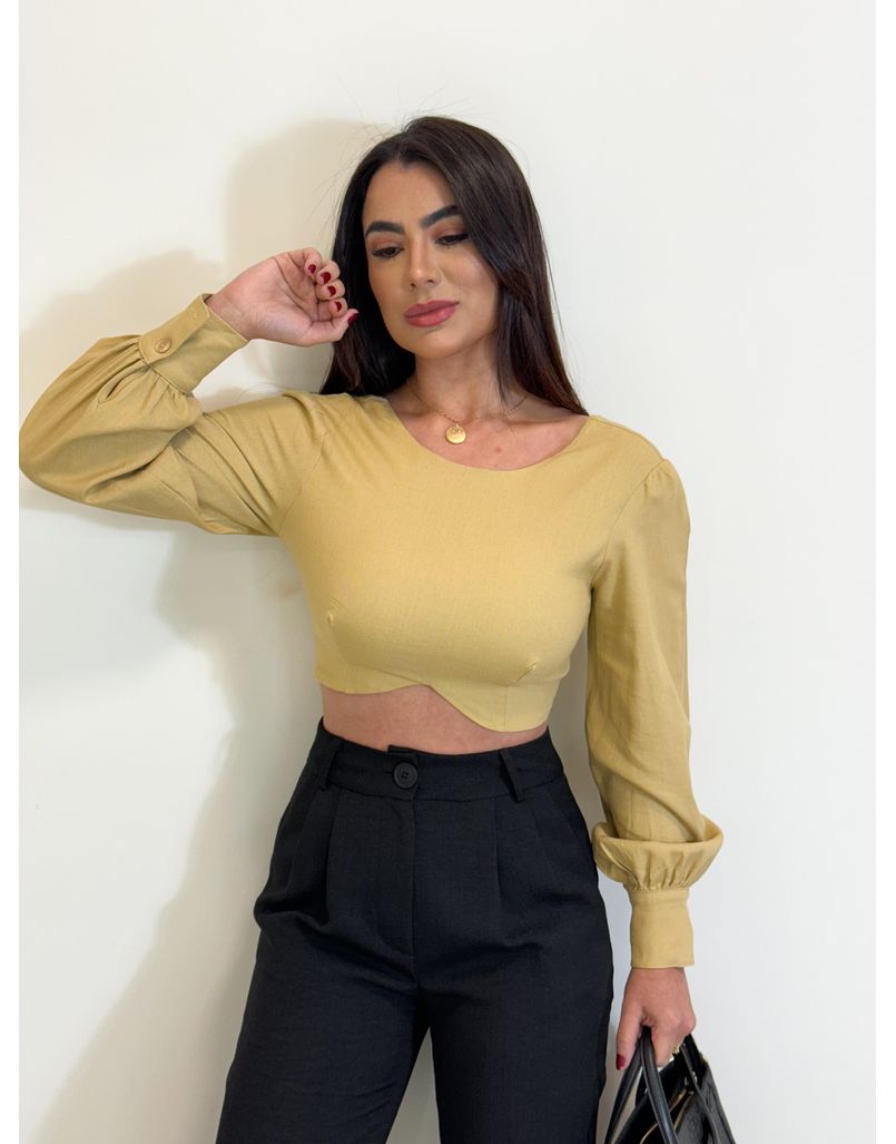 Blusa Linho Lulu Cáqui