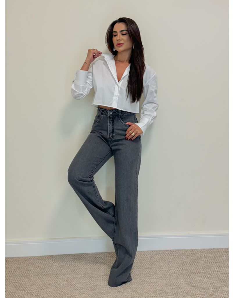Cropped Camisa Tricoline Portugal Branco