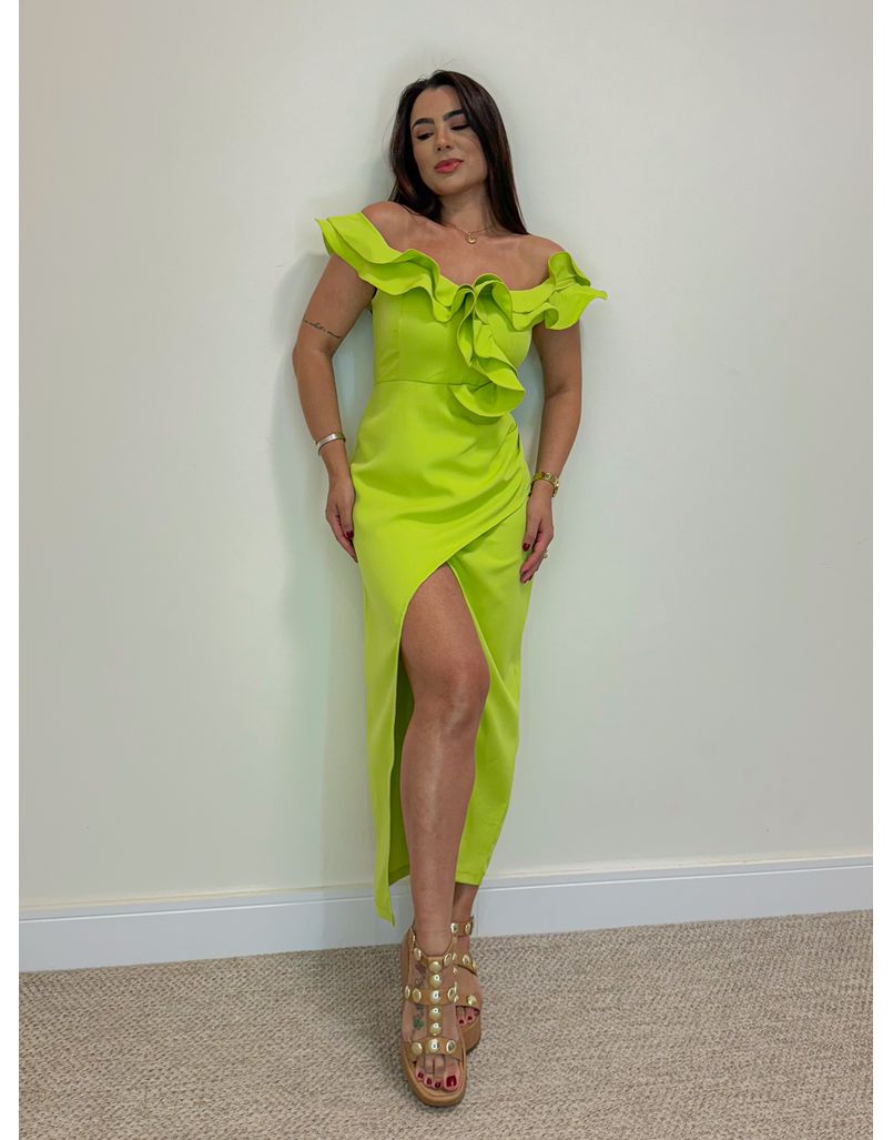 Vestido Babado Isadora Lima - Loja La Mina 