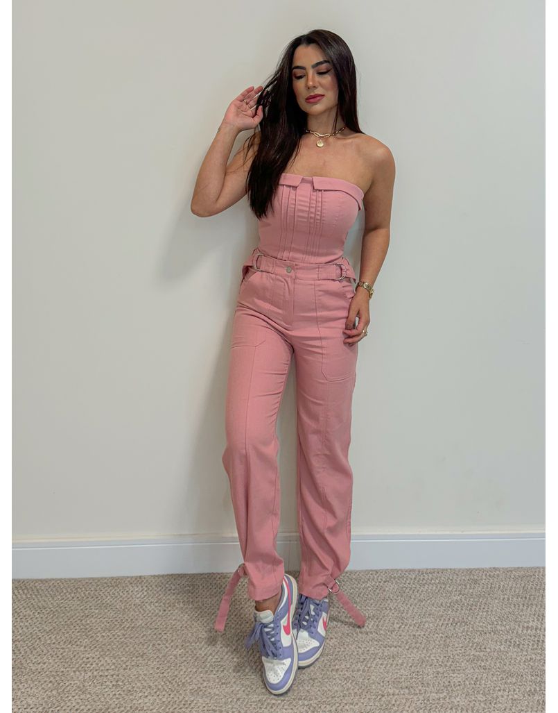 Conjunto Calça Linho Rosa - Loja La Mina 