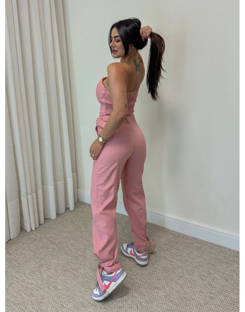 Conjunto Calça Linho Rosa