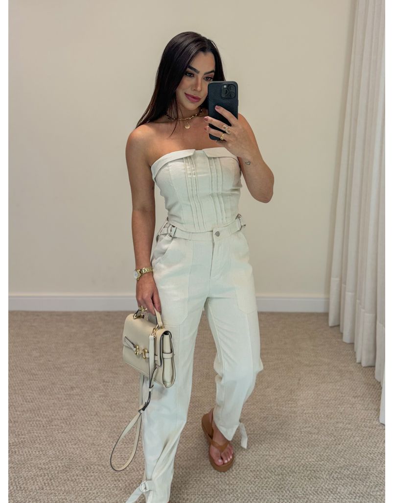 Conjunto Calça Linho Cru 