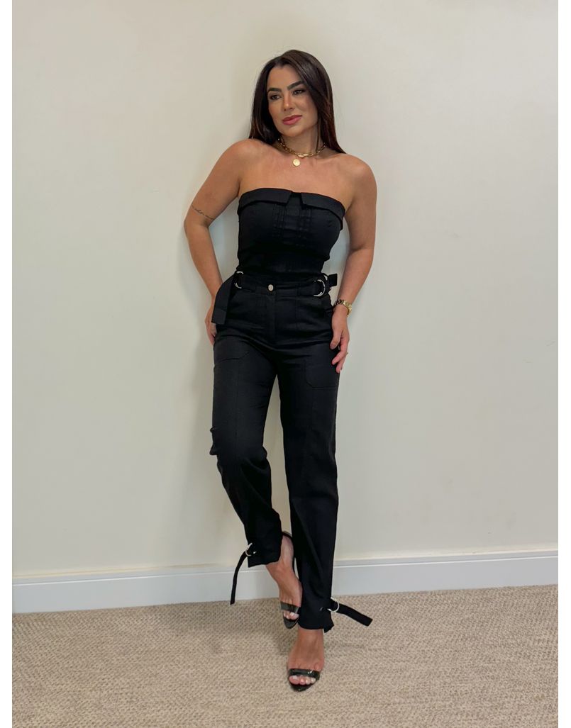 Conjunto Calça Linho Preto - Loja La Mina 