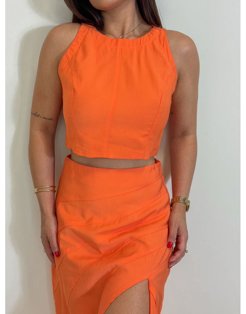 Conjunto Viscolinho Dublin Laranja 