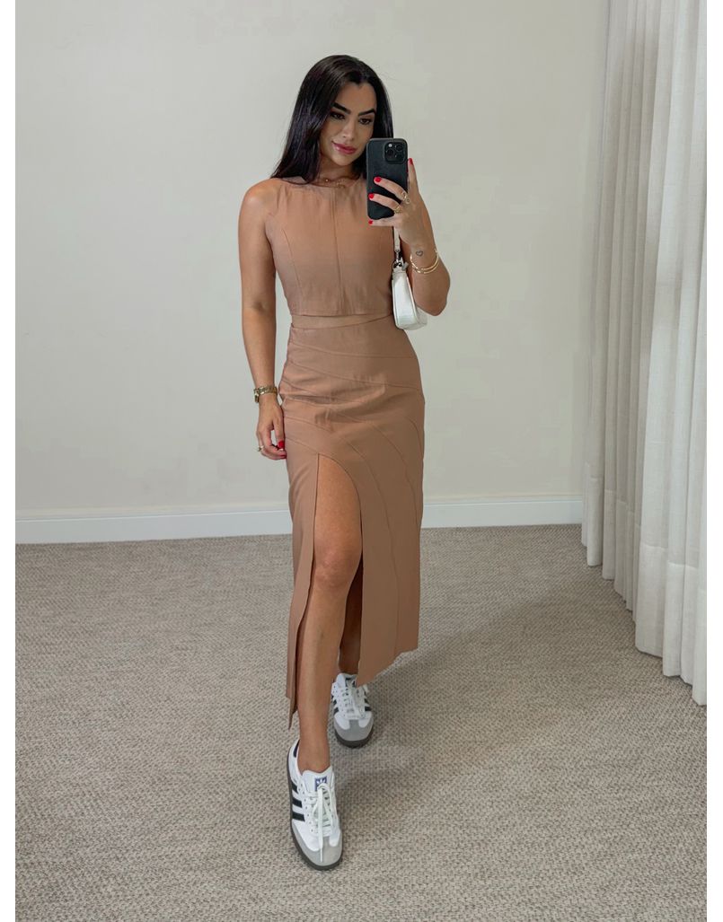 Conjunto Viscolinho Dublin Cappuccino - Loja La Mina 