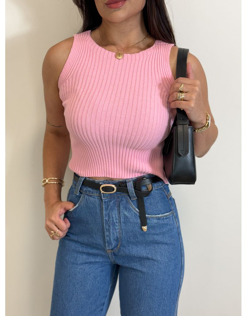 Cropped Tricot Celinne Rosa