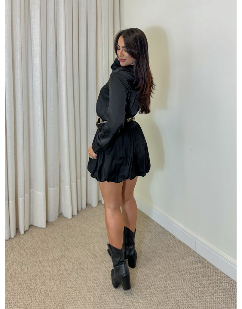 Camisa Seda Preta