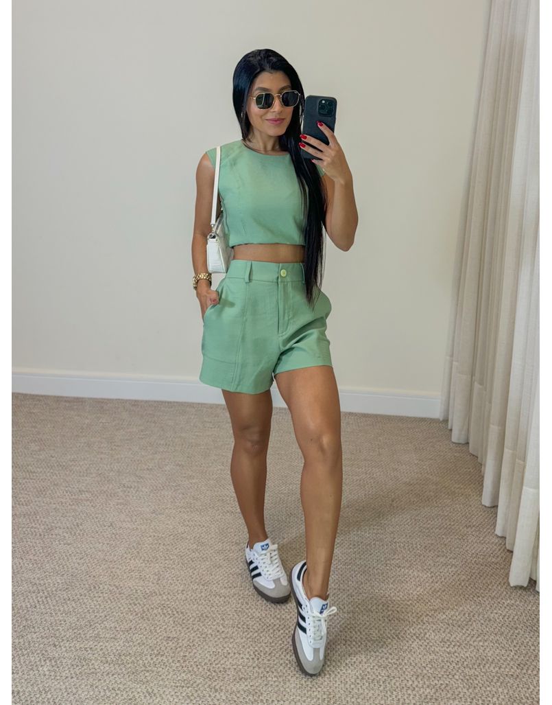 Conjunto Short Mali Verde - Loja La Mina 