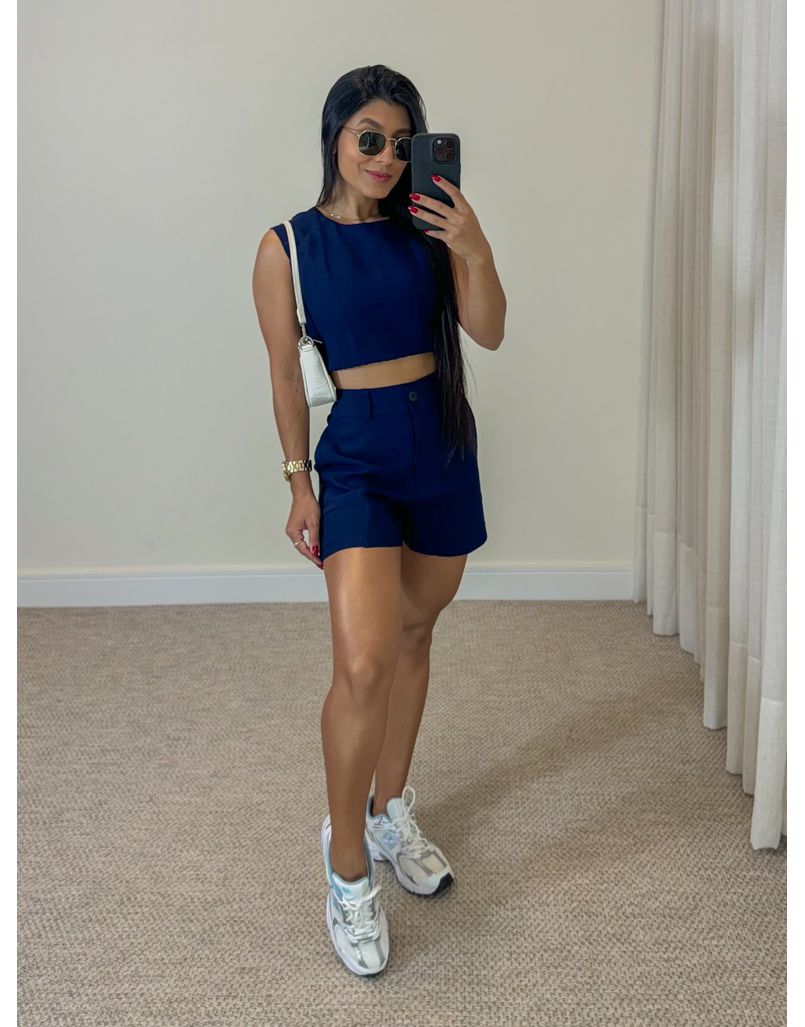Conjunto Short Mali Marinho - Loja La Mina 