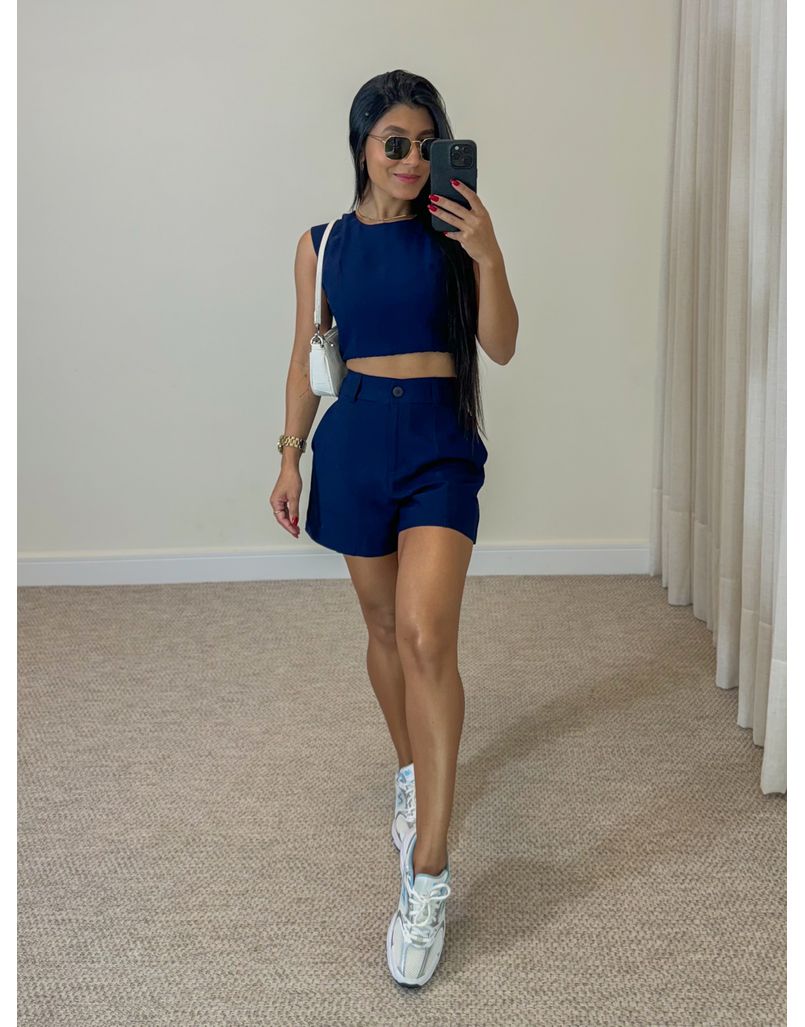 Conjunto Short Mali Marinho