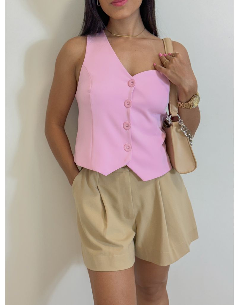 Colete Ombro Só Rosa Bebê