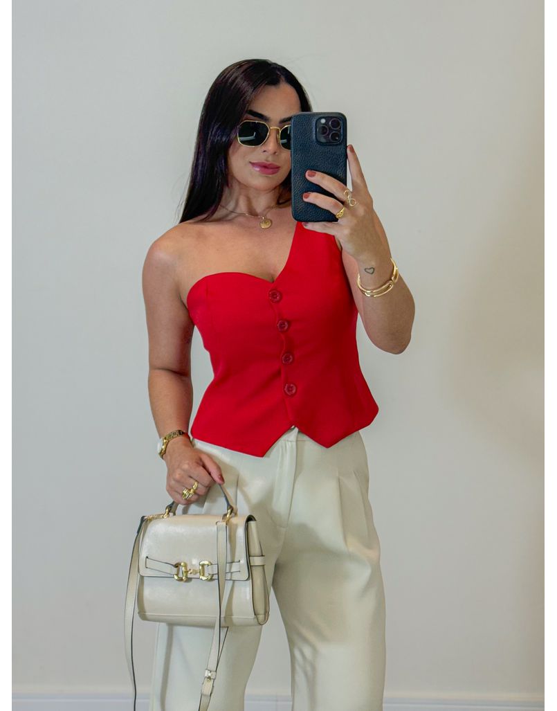 Colete Ombro Só Vermelho