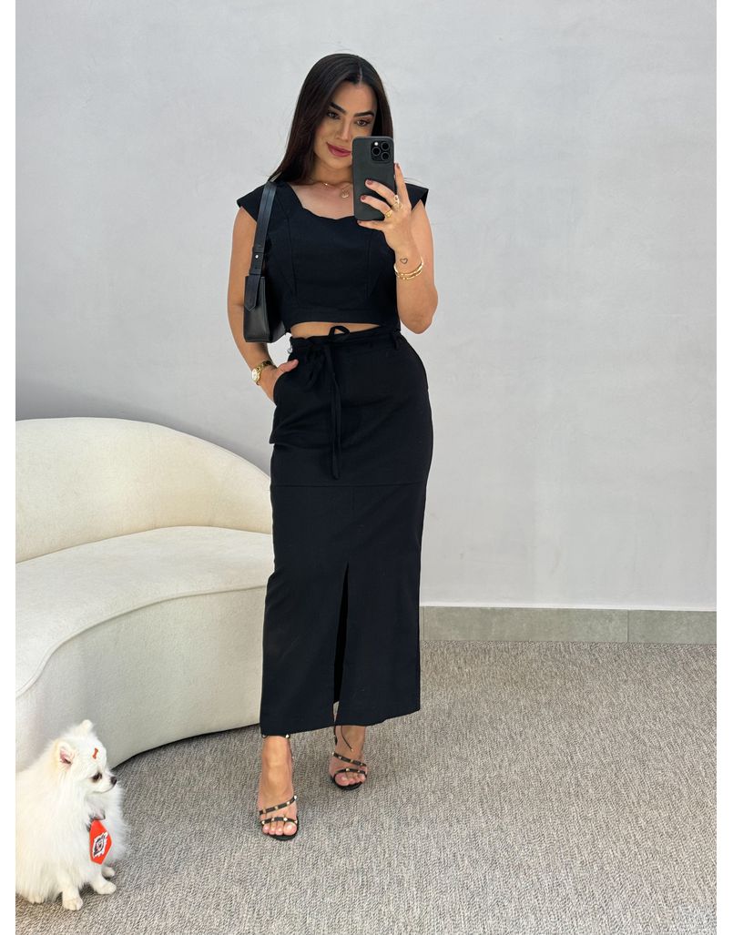 Conjunto Linho Áustria Preto