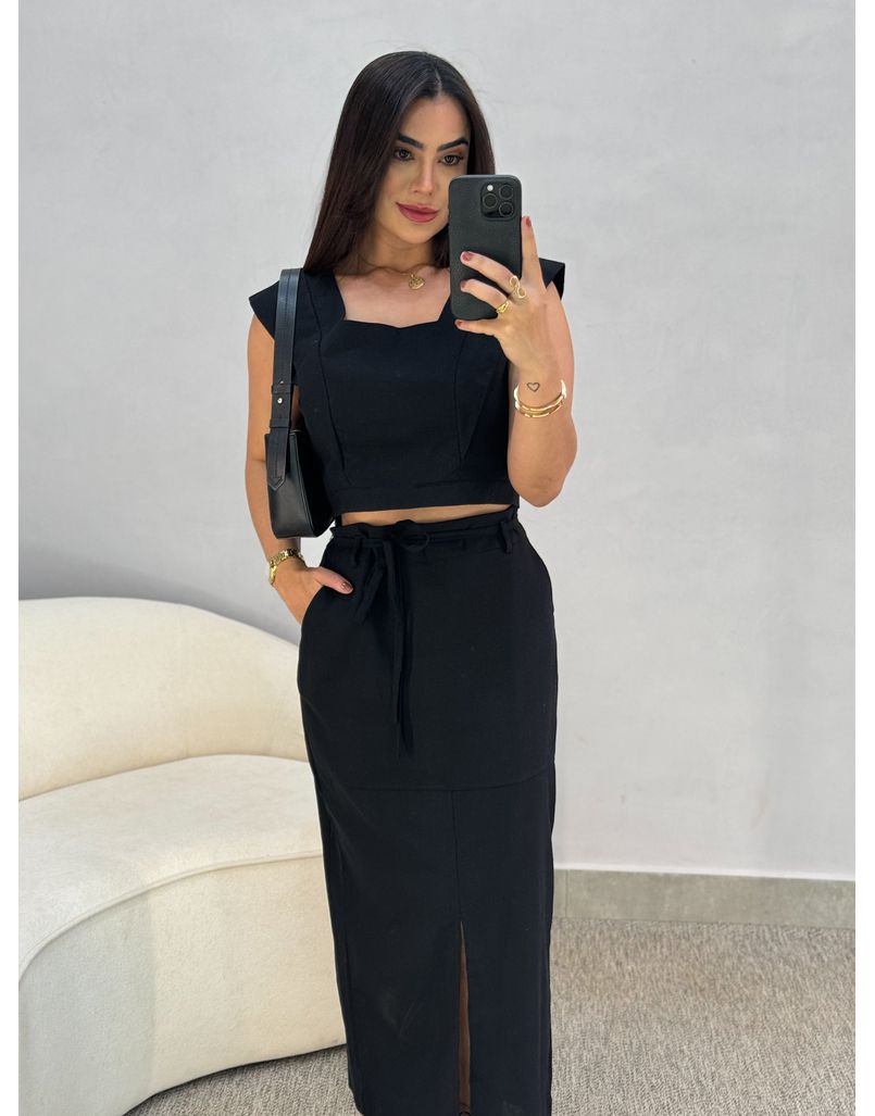 Conjunto Linho Áustria Preto