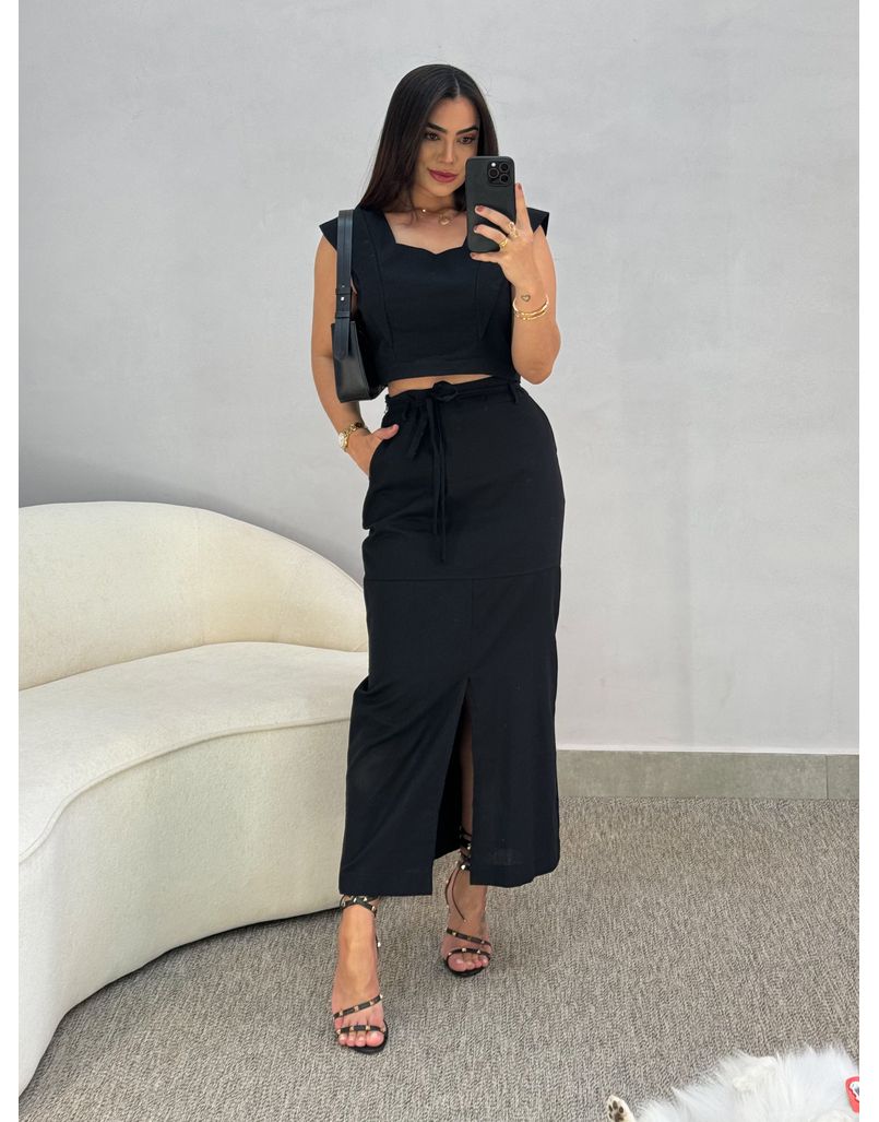 Conjunto Linho Áustria Preto