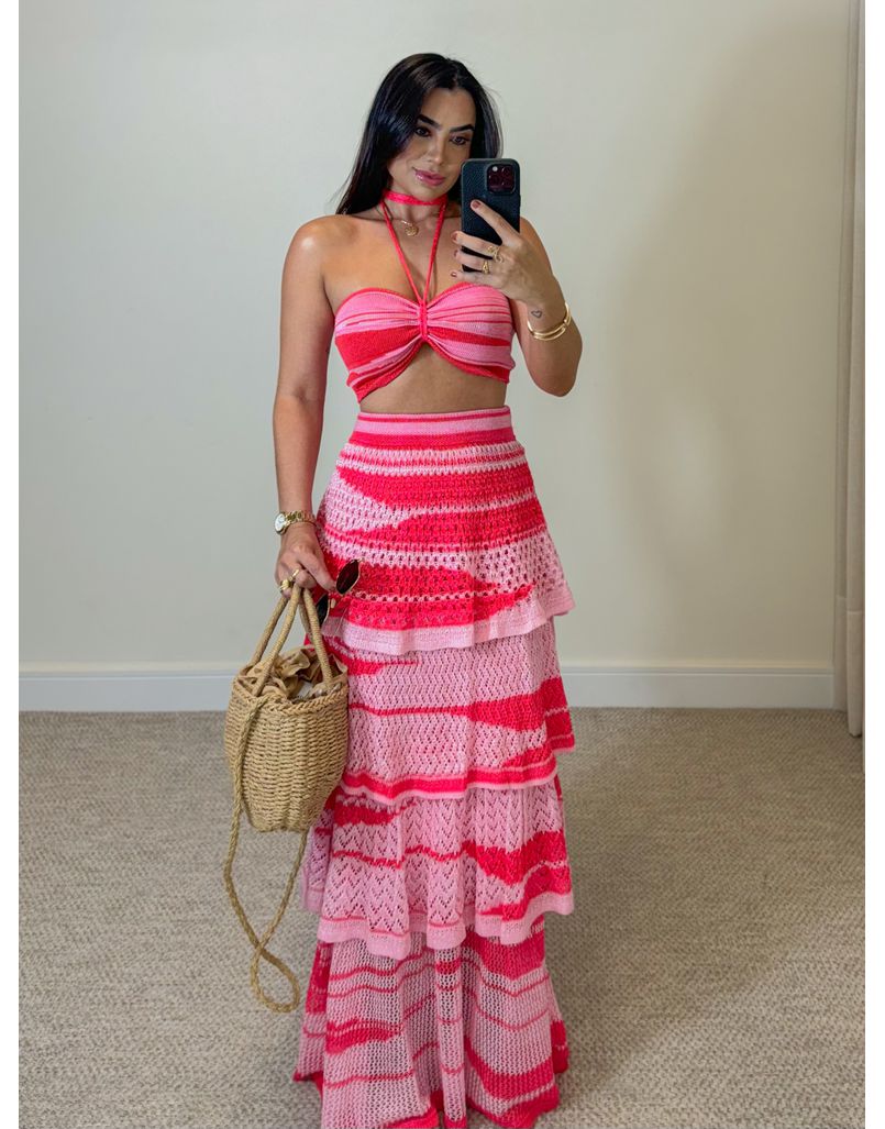 Conjunto Tricot Jane Rosa