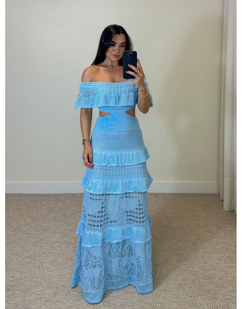 Vestido Tricot Nay Azul