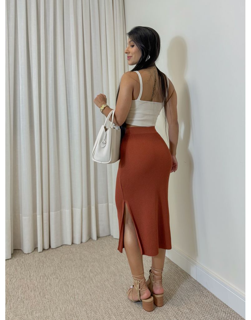 Cropped Tricot Alça Kenia Creme