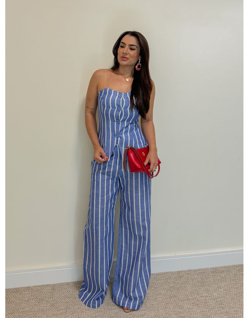 Conjunto Listrado Azul