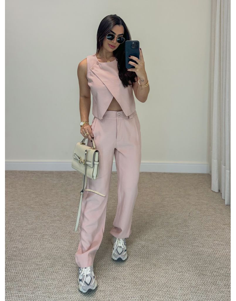 Conjunto Calça Filipinas Rosa Chá - Loja La Mina 