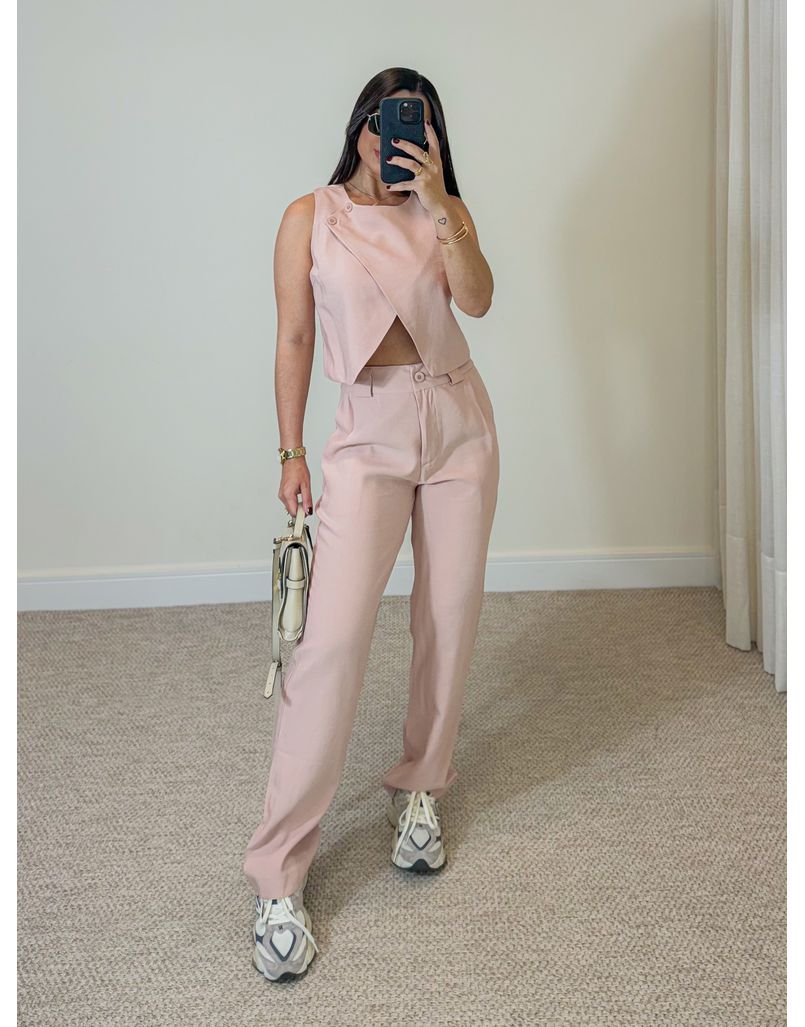 Conjunto Calça Filipinas Rosa Chá 