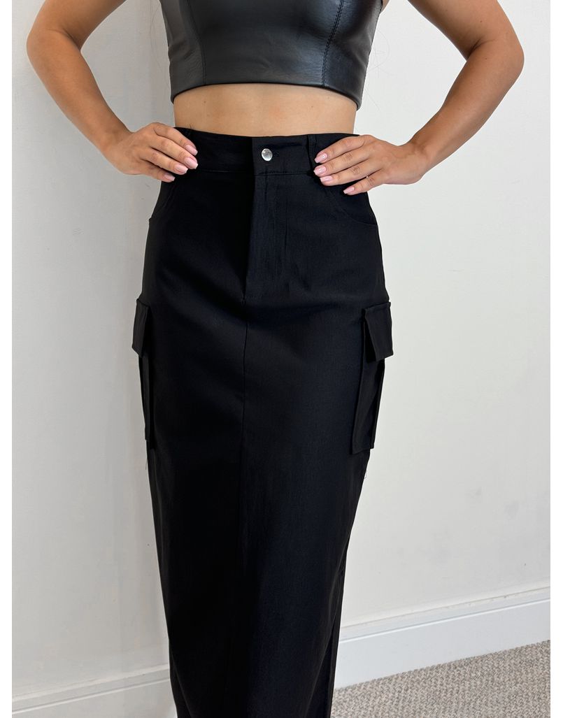 Saia Midi Cargo Dinamarca Preto