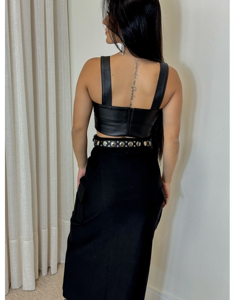 Saia Midi Cargo Dinamarca Preto