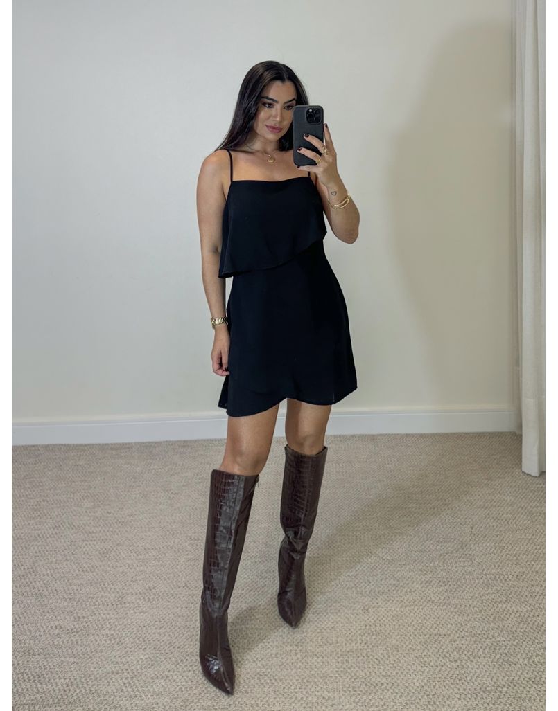 Vestido Alcinha Jordânia Preto - Loja La Mina 