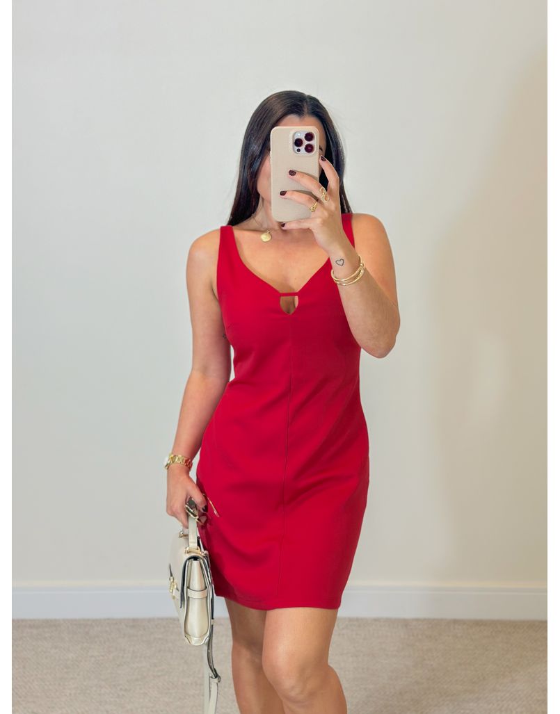 Vestido Alça Vermelho - Loja La Mina 