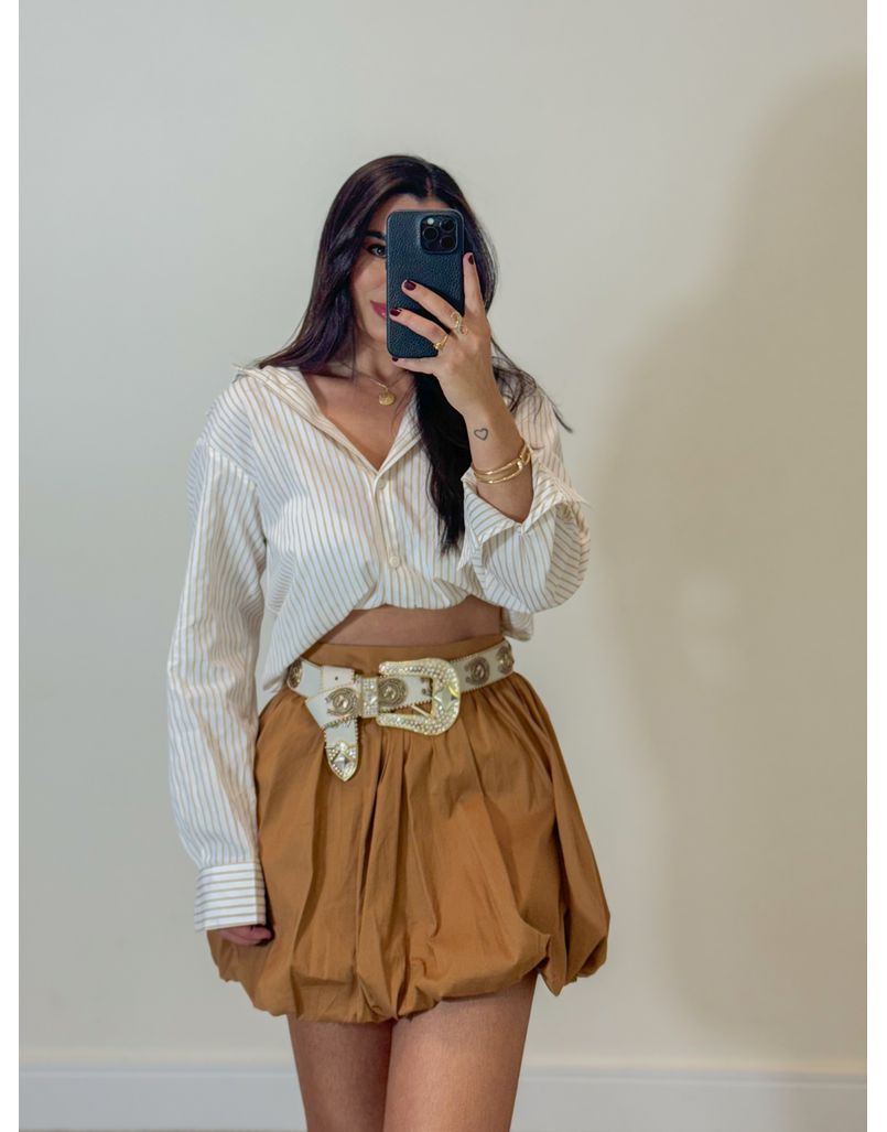 Camisa Listrada Sabrina Cappuccino 
