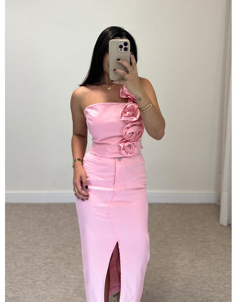 Conjunto Flor Louise Rosa