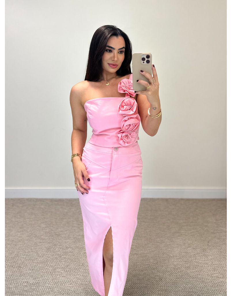 Conjunto Flor Louise Rosa