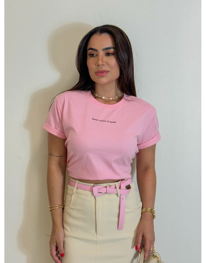 Camiseta Rosa Bebê - Loja La Mina 