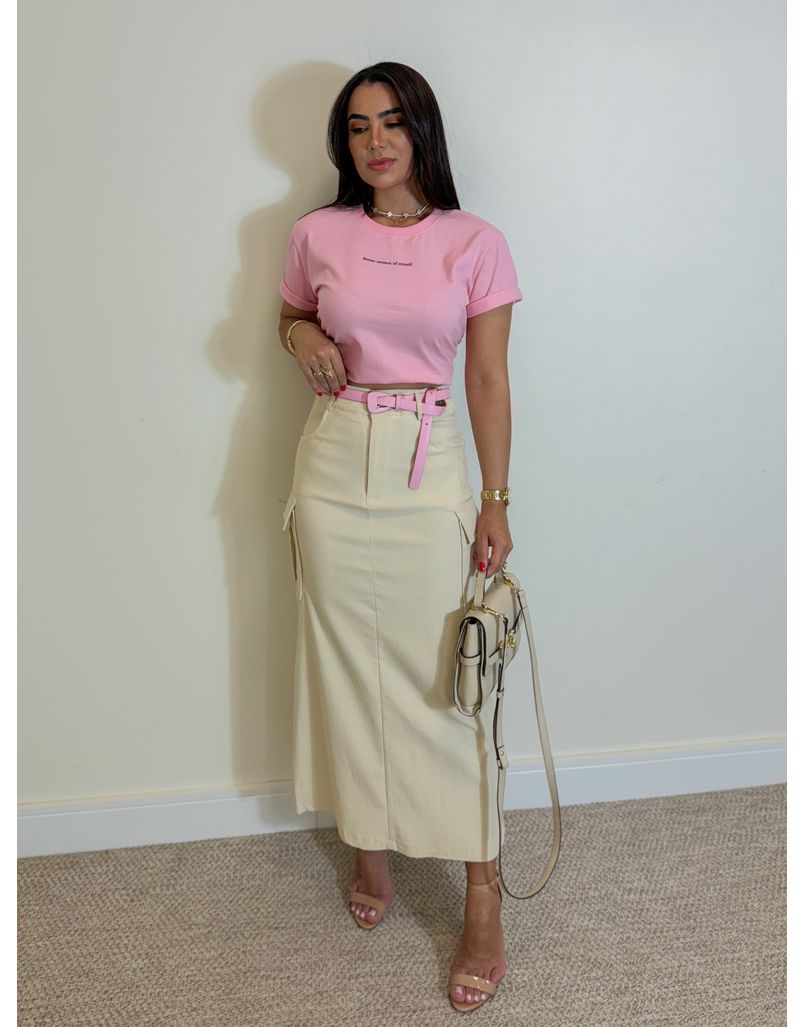 Camiseta Rosa Bebê