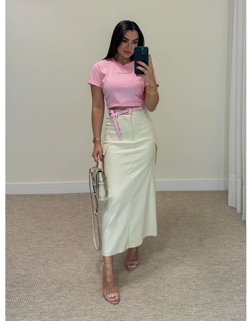 Camiseta Rosa Bebê