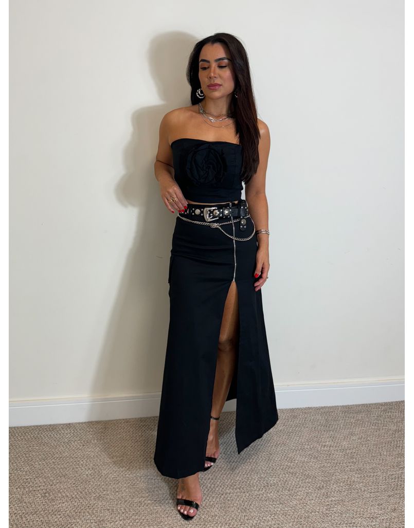 Conjunto Saia Marina Preto