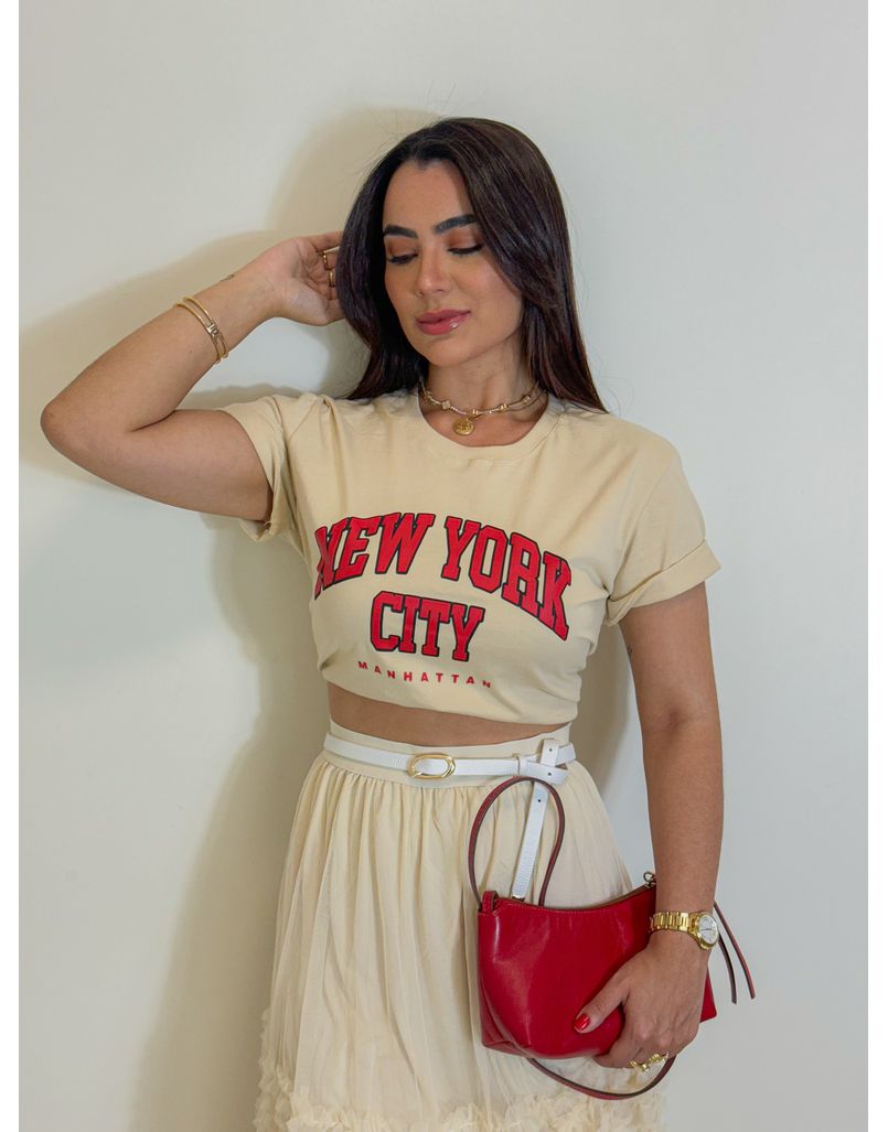 Camiseta New York Areia - Loja La Mina 