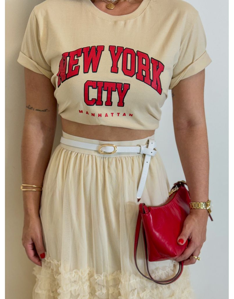 Camiseta New York Areia