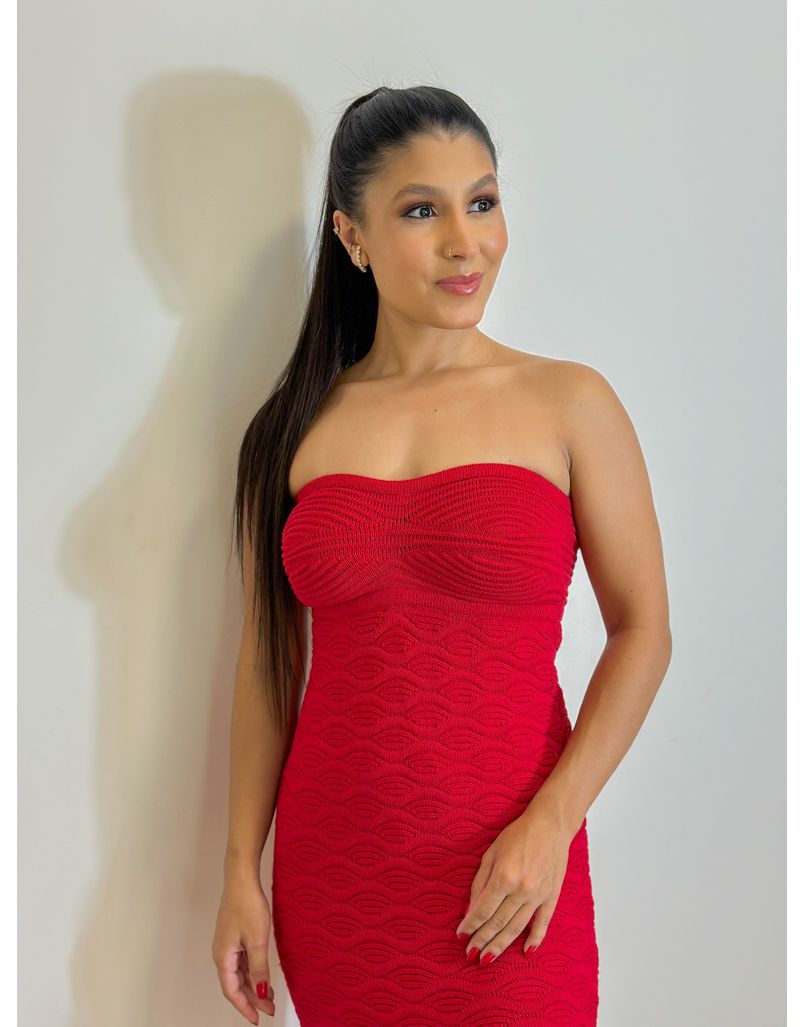 Vestido Tomara Que Caia Poliana Vermelho