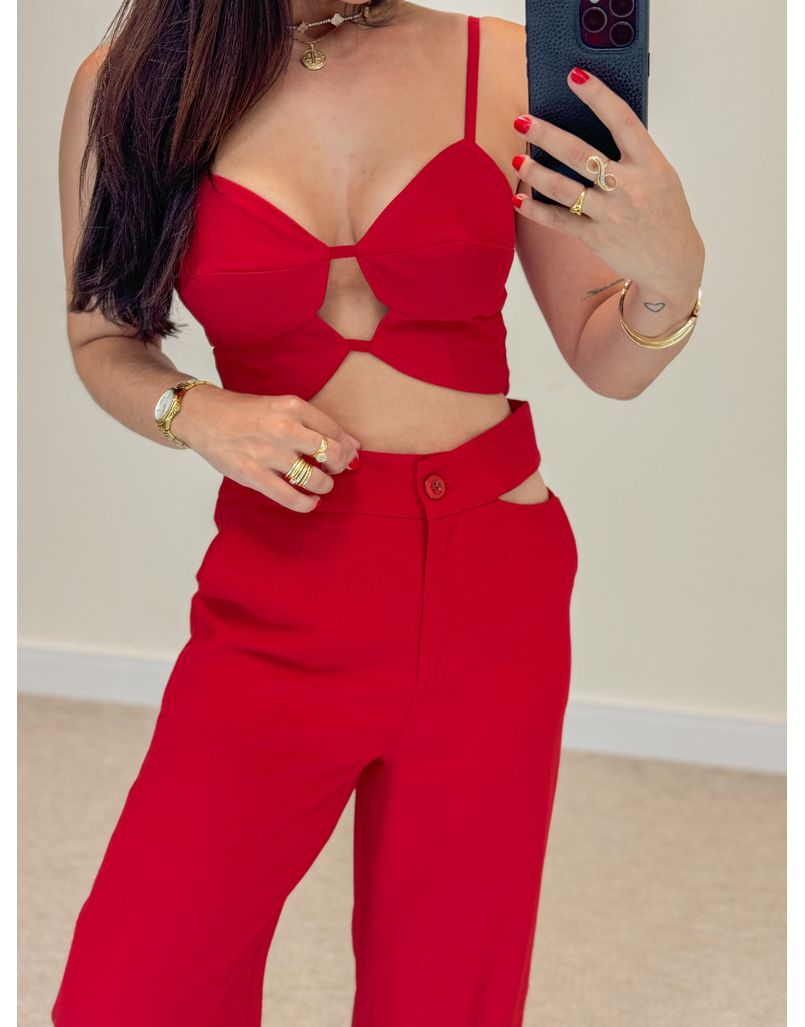 Conjunto Calça Luciana Vermelho