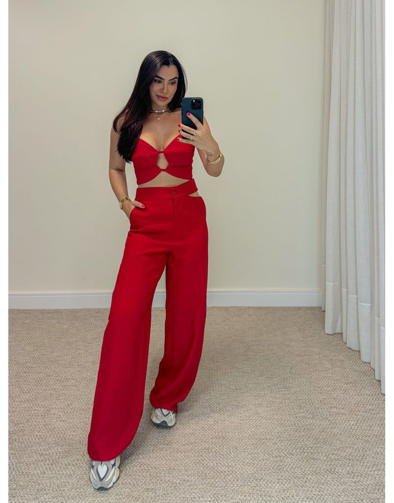 Conjunto Calça Luciana Vermelho