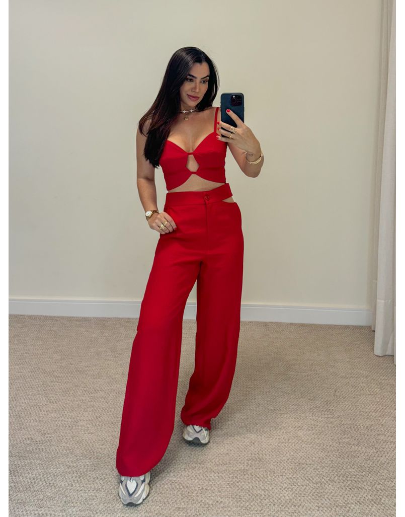 Conjunto Calça Luciana Vermelho