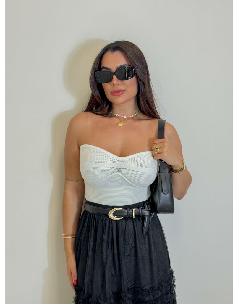 Cropped Tricot Érica Off - Loja La Mina 