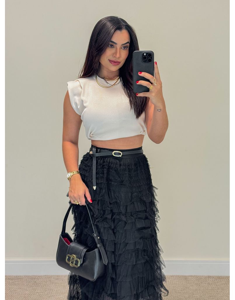 Blusa Tricot Muscle Tee Areia