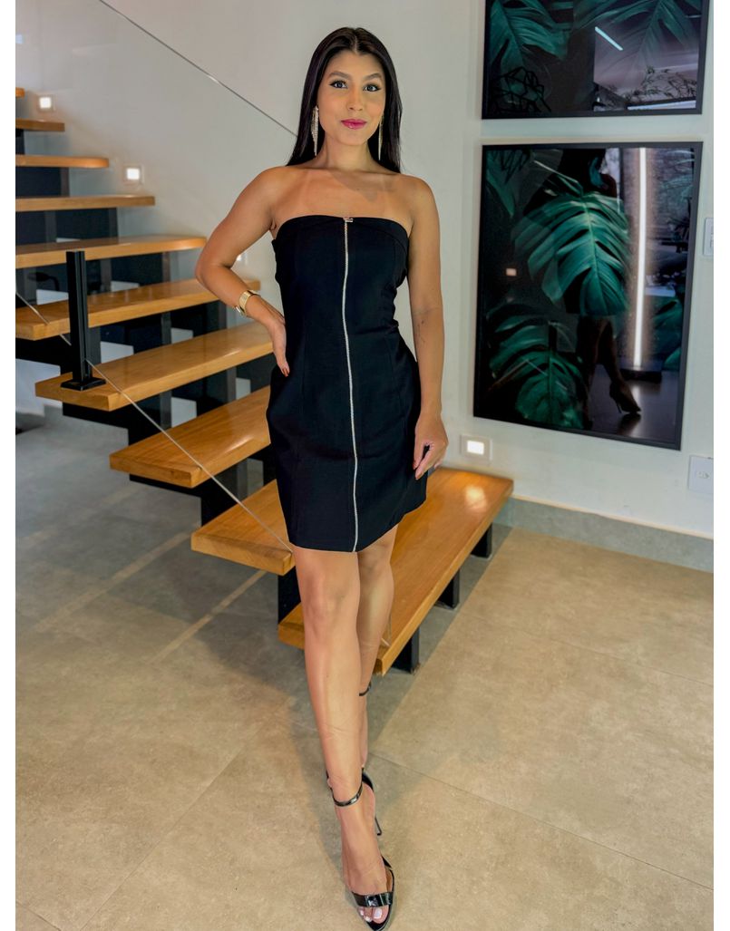 Vestido Zíper Amanda Preto
