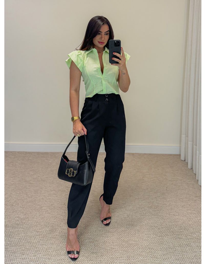 Cropped Camisa Maia Verde