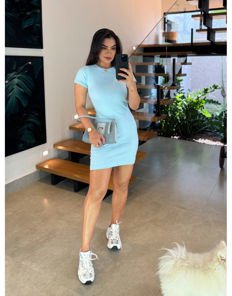 Vestido Tubinho Eva Azul Bebê 