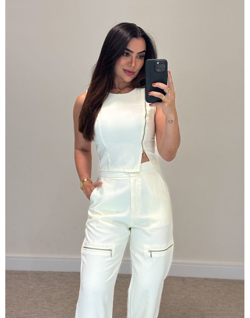 Conjunto Zíper Lilian Creme