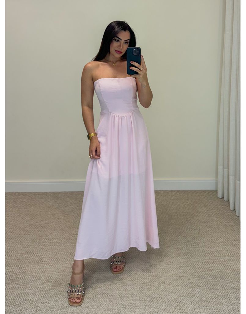 Vestido Tomara Que Caia Aline Rosa