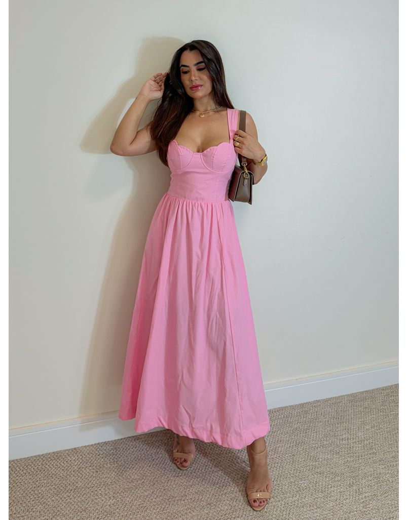 Vestido Meia Taça Florença Rosa - Loja La Mina 